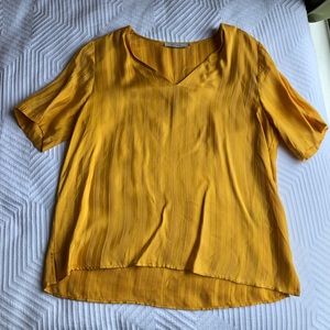 Yellow silk blouse